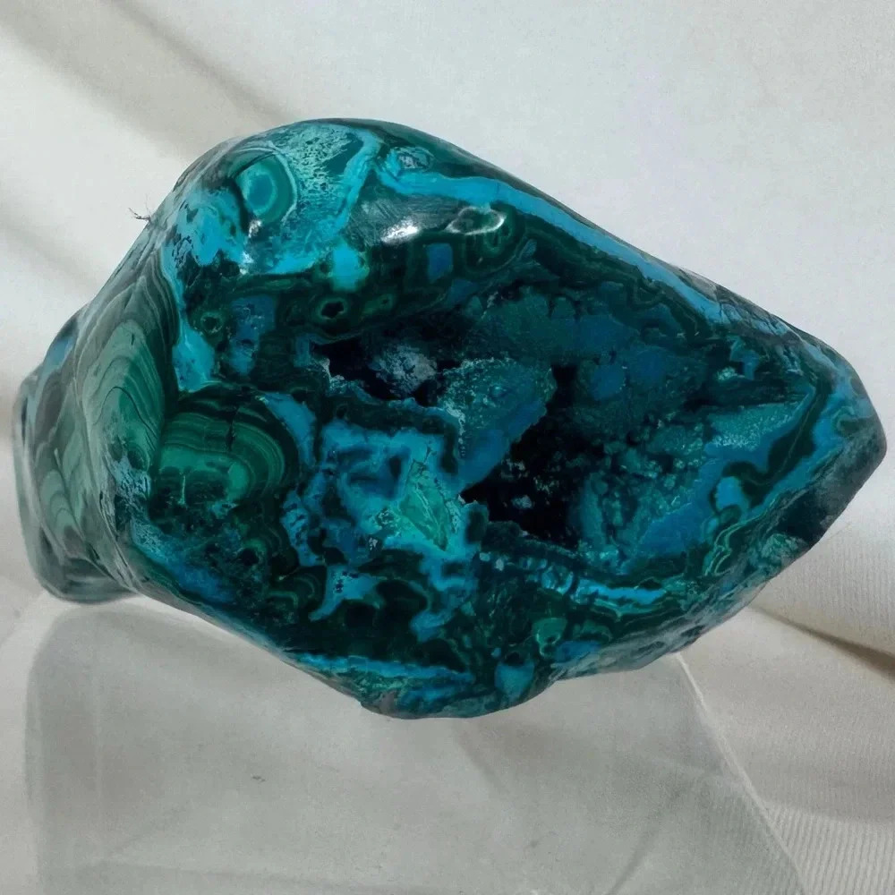 Chrysocolla & Malachite Polished Raw - Picture 5 of 6